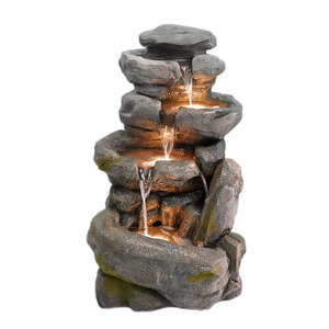 Caractéristique de l'eau tropicale fontaine de paon vert aménagement paysager et terrasse de jardin extérieur - Product Image 4