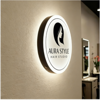 Enseigne lumineuse LED rectangulaire décorative à suspendre en extérieur, en acrylique, à une face, avec taille personnalisable et design résistant aux intempéries