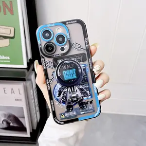 High Quality Square Astronaut Phone Case For Iphone 14 11 12 13 Pro Max XR XS 7 8Plus Lens Protection Soft Cover
