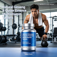 Comprimés multivitaminés à l'essence naturelle de ginseng et d'huître, complément alimentaire pour adultes, soutien énergétique et immunitaire, OEM