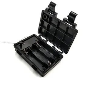 定制所有您需要的塑料3aa 4.5v电池盒aa定时器带盖和开关