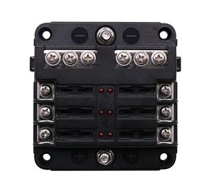 ตัวยึดฟิวส์บล็อกกล่องฟิวส์6ทาง,ตัวตัดวงจร DC 12V /24V พร้อ<span class=keywords><strong>ม</strong></span>ฟิวส์และขั้วต่อสำหรับรถยนต์รถบัสรถบรรทุก<span class=keywords><strong>ม</strong></span>อเตอร์อัตโนมัติ - Product Image 6
