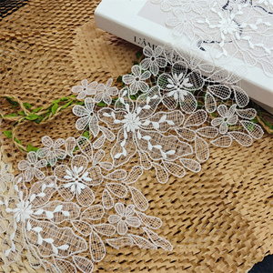 デザインされた魚シルク糸スイスレースフランスレースウェディングレーストリム花嫁のウェディングドレス女性のドレスエッジウェディングティアラ - Product Image 3