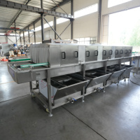 Pasteurisateur tunnel automatique pour pots en verre de 3000*800 ml, pour sauce tomate, confiture et cornichons