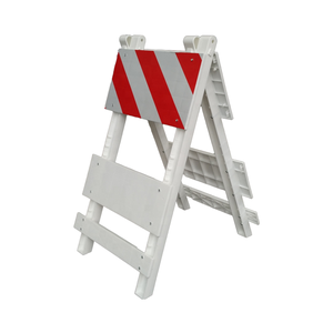 American Hot Selling Type 1 Barricade A-Frame Barricades Plastic Traffic Block Barrier Warning Light Attachable - Product Image 1