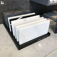 Nouveau présentoir de comptoir en marbre, support de table en pierre naturelle, présentoir en aluminium pour carreaux, marbre et quartz
