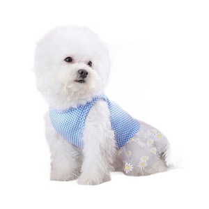 Jupe en tulle pour petits chiens, robe rose à carreaux et imprimé marguerite, vêtements pour chiens Bichon Frise, Teddy, Yorkshire Terrier, Schnauzer, tailles Sm Xs - Product Image 5