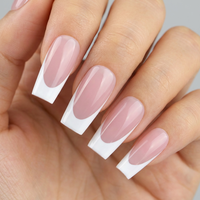 Venta al por mayor 30PCs Almendra ABS Largo Artificial Press-on Nails Color degradado Uñas postizas para Nail Art Salon Use