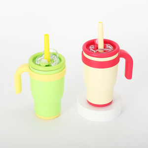 Stainless Steel Tumbler 14oz <b>Double</b> <b>Wall</b> Vacuum Insulated Travel <b>Mug</b> With Handle For Outdoor Use - Product Image 4