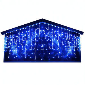 Guirlandes lumineuses LED en forme de rideau de glaçons, 6000K lumière du jour, alerte IP68, intérieur/extérieur, éclairage décoratif pour mariage, fête, Noël - Product Image 1