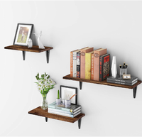 Décoration murale flottante personnalisable à 3 étagères pour le rangement de la cuisine à domicile meubles de salon bijoux étagères en bois pour le montage