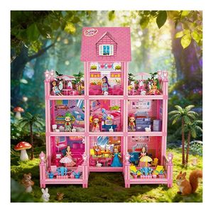 Interactive Storytelling Dollhouse <b>Play</b> Set With <b>Kitchen</b> Bedroom Bathroom Furniture Gift for Kids Family Fun - Product Image 1