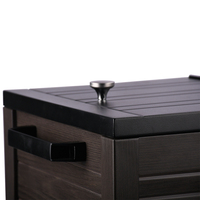 Axxzon – glacière en métal 60l, Style industriel moderne, bonne efficacité, Logo de marque personnalisé, chariot à glace avec grain en bois