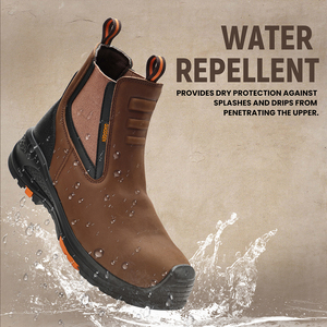 Giày <span class=keywords><strong>c</strong></span>ông sở da ngựa điên chất lượng cao giày <span class=keywords><strong>c</strong></span>ông nhân nam chống trượt chống va đập - Product Image 4