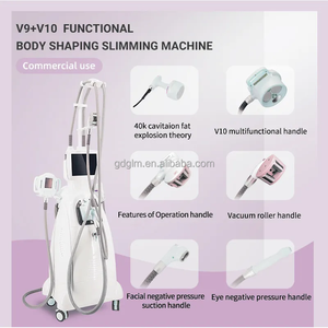 New Model V9 + V10 Body Slimming Fat Reduce Skin Tightening Vacuum Rolling Lymph Detox Eye Face Care 6 Handles Machine - Product Image 2