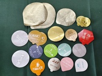 Plaquettes d'étanchéité rondes en aluminium de qualité alimentaire, sensibles à la pression, découpées sur mesure, avec impression de marque, pour joint intérieur de bouteille