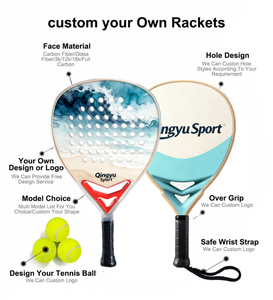 Racchetta <span class=keywords><strong>da</strong></span> Padel Personalizzata Unisex in Fibra di Carbonio, per Allenamento, Competizione, Spiaggia, Tempo Libero e Sport all'Aperto - Product Image 2
