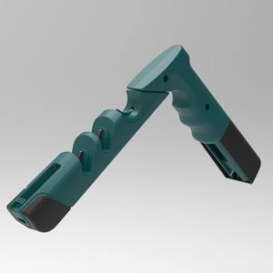 Afilador de cuchillos portátil multifuncional y plegable con piedras de varios granos para tijeras de cocina y anzuelos de pesca, operación manual. - Product Image 3