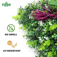 Panneau mural de plantes artificielles vertes Tizen pour aménagement extérieur, décoration de jardin et paysage, style jungle