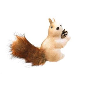 Decorações de Natal Pingente de Esquilo em Espuma, Boneco Criativo de Esquilo para Árvore de Natal, Pequeno Ornamento Suspenso - Product Image 3