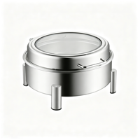 Chauffe-plat en acier inoxydable à cadre robuste et poignée de levage facile, capacité 9L, affichage numérique, écran tactile, chauffage à l'alcool pour buffet