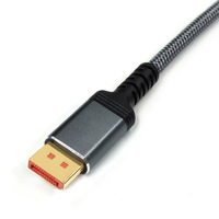 Câble DP V1.4 8K UHD de haute qualité, plaqué or, mâle-mâle, gaine en nylon, 4K 240Hz, pour moniteur de cinéma maison