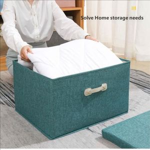 Foldable Wardrobe Organizer Bin Cotton Linen Storage <b>Box</b> for Clothes Toys <b>Book</b> - Product Image 2