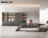 Nouvelle table de bureau design moderne en bois pour cadre dirigeant