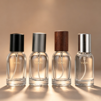 Flacon de parfum miniature en verre vide de 15 ml, rechargeable, avec boîte d'emballage personnalisée avec logo