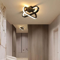 Lampe d'allée simple moderne Nordic Creative Vestiaire Balcon Or Noir Plafonnier Couloir Lumière Foyer Plafond Couloir Lumière