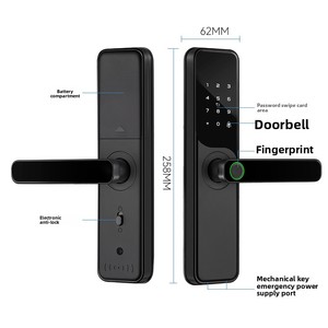 Mặt hàng nóng trên thị trường bán dẫn vân tay Acrylic màn hình cảm ứng ttlock điều khiển Bluetooth khóa thông minh cho phòng căn hộ - Product Image 6