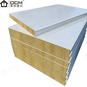 Construcción Materiales <span class=keywords><strong>de</strong></span> construcción Tablero acústico exterior Pared Aislar Techo Precio Paneles sándwich <span class=keywords><strong>de</strong></span> lana <span class=keywords><strong>de</strong></span> roca ignífugos - Product Image 4