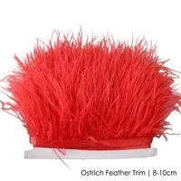 Vente en gros de garniture en plumes d'autruche 8-10 cm, dentelle en plumes naturelles pour vêtements, accessoires de robe, bricolage, décoration artisanale