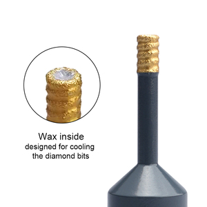 Kit de forets diamantés brasés sous vide à tige hexagonale pour perçage à sec de carreaux de céramique, porcelaine, pierre frittée et marbre - Product Image 2