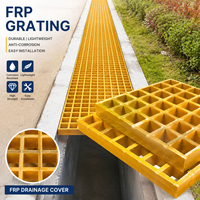 Équipement de construction professionnel, forte capacité de charge, panneau de drainage résistant au feu, plaque de couverture en grille FRP