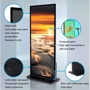 Kiosco con pantalla táctil OEM de 75 pulgadas, reproductor de video HD con gráficos y pantalla, tótem publicitario con soporte independiente para la venta en tiendas. - Product Image 2
