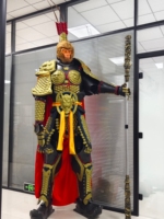 Costume de robot de salle de bal LED couleur pleine, imprimé, pour discothèque, carnaval, fête et scène