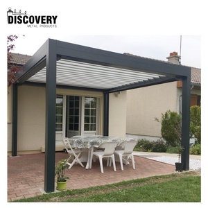 Precio barato persiana de techo Gazebos personalizado automático de Metal pérgola 6x4m al aire libre residencia de aluminio jardín pérgola - Product Image 3