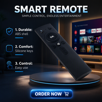 Vente directe d'usine, télécommande universelle infrarouge à commande vocale noire à 12 boutons pour TV Box, lecteur réseau, prise en charge de la personnalisation