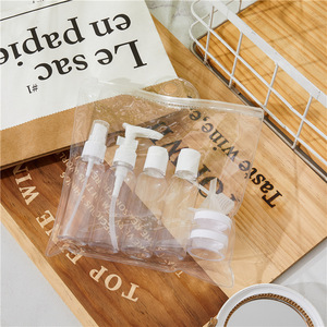 Travel Size Plastic Bottle <b>Set</b> 9 Pieces <b>Spray</b> Cream Lotion Refill Bottles For Cosmetic Toiletries Packaging - Product Image 3