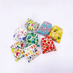 Wholesale Portable Waterproof Polyester Grocery Bag Reusable Foldable Shopping <b>Tote</b> Bag With Custom Printed Logo - Product Image 6