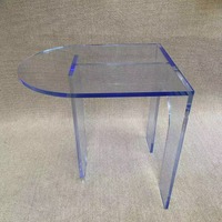 Table basse carrée extensible moderne en acrylique sur mesure avec table d'appoint assortie, mobilier de salon pour une décoration intérieure personnalisée