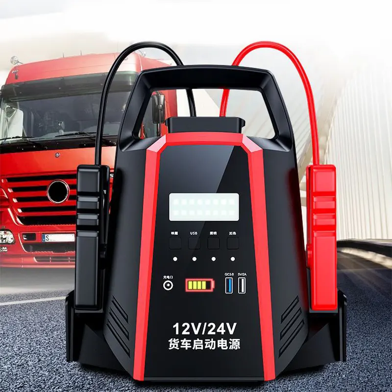New Product Details Upgrade Display Smart Fast Charge Multi Functional 12V 24V Jump Starter Outdoor Camping Portable