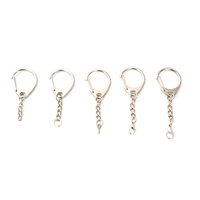 PK-PD130-PD134 or D mousqueton pince à homard en alliage de Zinc rond C crochet métal fendu porte-clés porte-clés Clips accessoires