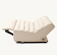 Canapé modulaire sans accoudoirs Chelsea, électrique et inclinable, deux places, en tissu, pieds en bois, couleur personnalisable, moderne, pour salon