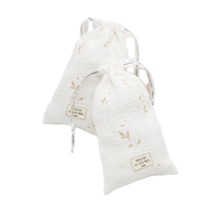 Pochette personnalisée en tissu de coton pour adultes, sac en mousseline souple, cadeau de maternité