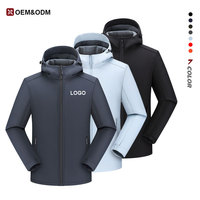 Veste Softshell Homme d'extérieur OEM en Gros, Logo Personnalisé, Hiver, Durable, Événement d'Entreprise, Coupe-Vent, à Capuche, pour Club et Équipe de Travail