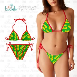 Logo personalizzato donna Lumia triangolo Bralette Bikini colomba classico basso a vita alta Bikini costumi da bagno mare attivo due pezzi