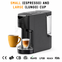 Machine à café expresso multifonction 9 en 1, compatible avec plusieurs dosettes, pour la maison et le bureau