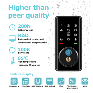 Tuya nhà thông minh tự động khóa Chốt cửa an ninh vân tay & số bàn phím điều khiển từ xa thông qua wifi chúng tôi mạng thông minh khóa cửa - Product Image 2